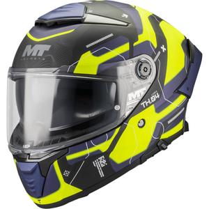 Kask motocyklowy integralny MT Thunder 4 SV Lumex B27 czarno-niebiesko-fluo-żółty