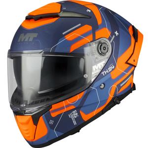 Kask motocyklowy integralny MT Thunder 4 SV Lumex C24 niebiesko-pomarańczowy
