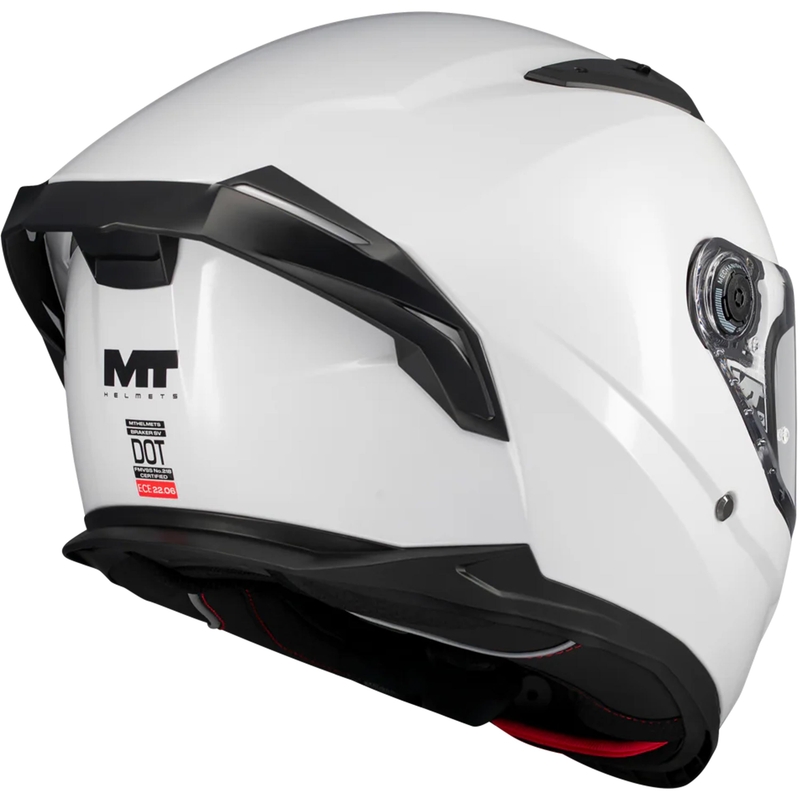 Kask motocyklowy integralny MT Braker SV Pure A0 biały