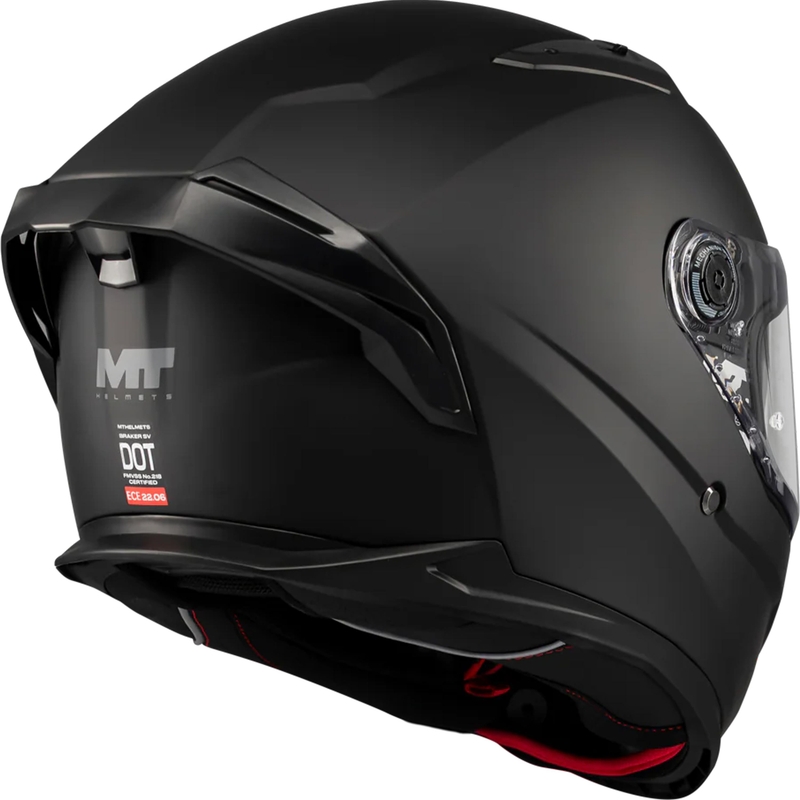 Kask motocyklowy integralny MT Braker SV Pure A1 w kolorze czarnym matowym