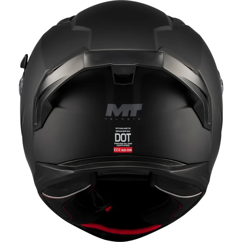Kask motocyklowy integralny MT Braker SV Pure A1 w kolorze czarnym matowym