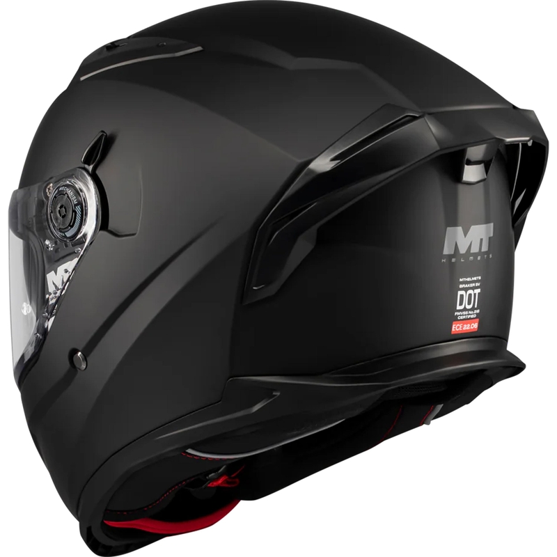 Kask motocyklowy integralny MT Braker SV Pure A1 w kolorze czarnym matowym