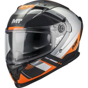 Kask motocyklowy integralny MT Braker SV Inception B4 czarno-szaro-pomarańczowy