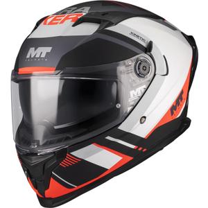 Kask motocyklowy integralny MT Braker SV Inception B5 matowy czarno-szaro-czerwony