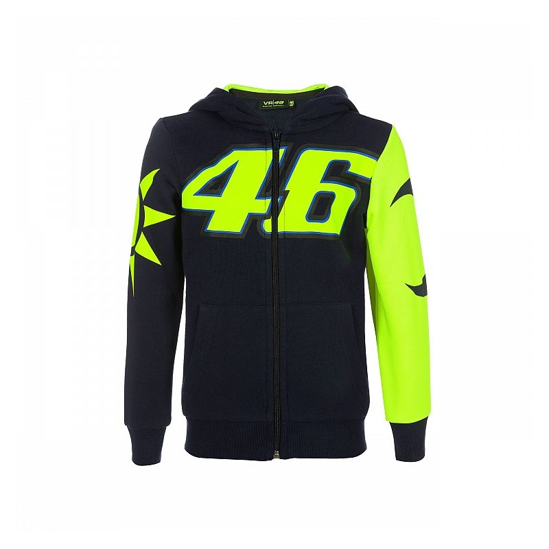 Bluza dziecięca VR46 Valentino Rossi REPLICA niebiesko-żółta