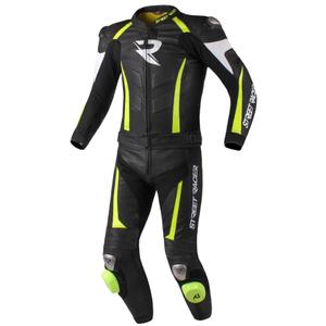 Kombinezon motocyklowy Street Racer Fasttrack czarno-biało-fluo żółty wyprzedaż