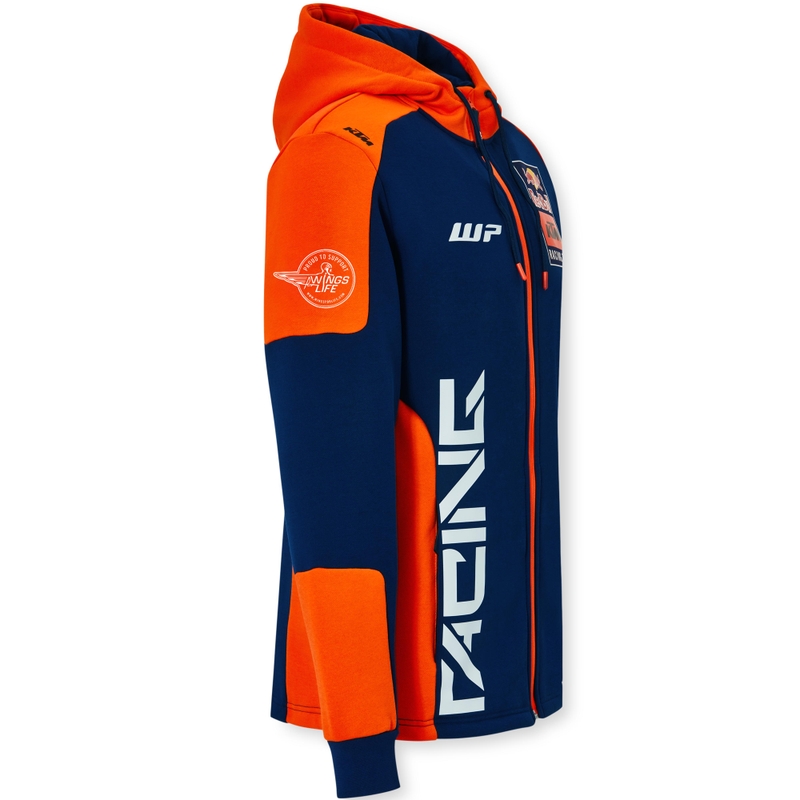 Bluza z kapturem KTM Replica Team niebiesko-pomarańczowa