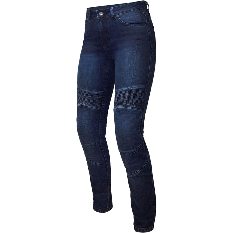 Damskie jeansy motocyklowe Ozone Agness II niebieskie