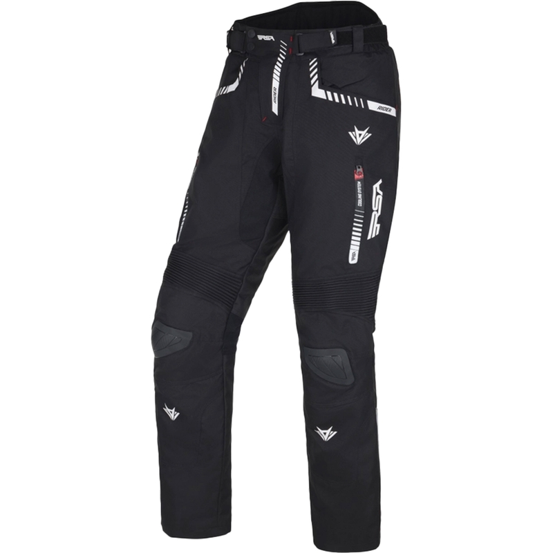 Spodnie motocyklowe RSA Rider czarno-białe