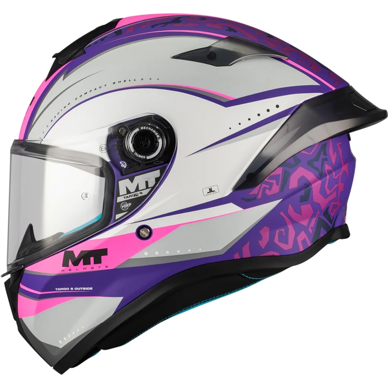 Kask motocyklowy integralny MT Targo S Outside C8 matowy fioletowo-szaro-różowy