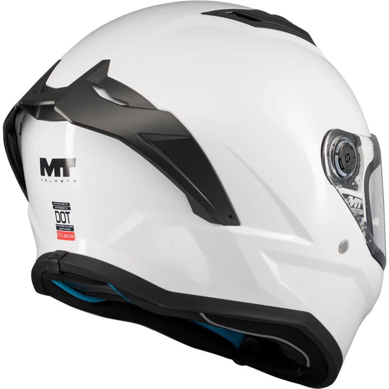 Kask motocyklowy integralny MT Stinger 2 Pure A0 biały