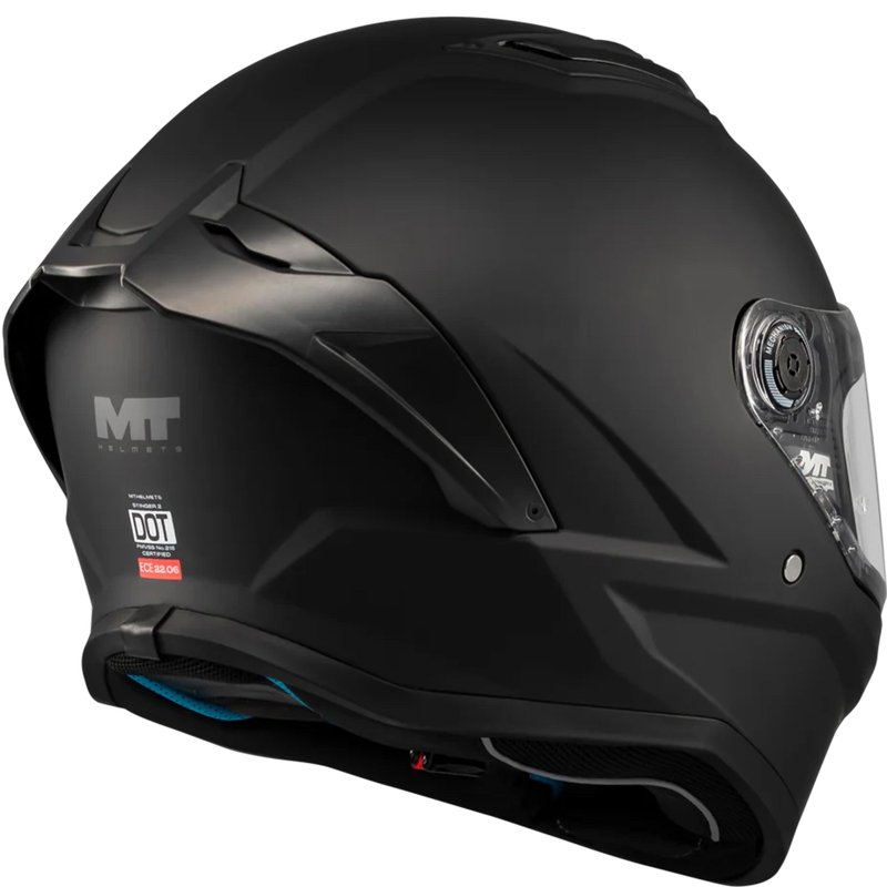 Kask motocyklowy integralny MT Stinger 2 Pure A1 matowy czarny