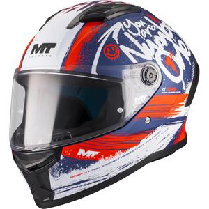 Kask motocyklowy integralny MT Stinger 2 Rocket C17 matowy niebiesko-czerwono-szary