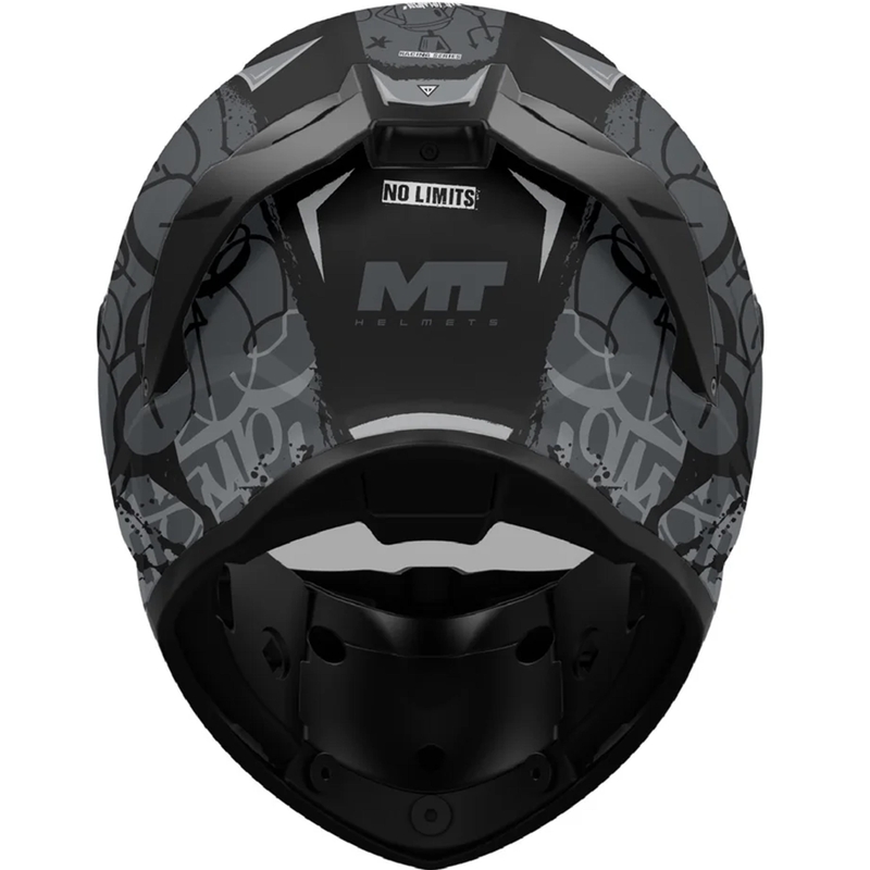 Kask motocyklowy integralny MT Stinger 2 Tagger B2 matowy czarno-szary