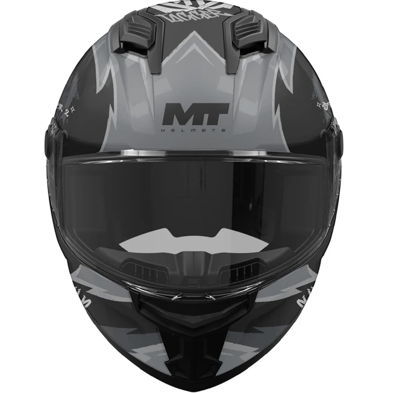 Kask motocyklowy integralny MT Stinger 2 Tagger B2 matowy czarno-szary