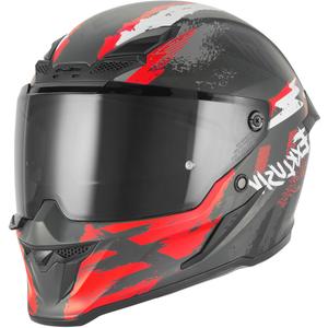 Kask motocyklowy integralny NOX Exklusiv Goliath Cut&#39;D matowy czarno-czerwony