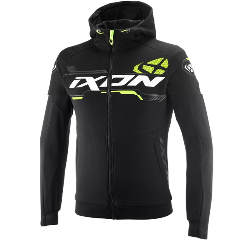 Bluza motocyklowa IXON Touchdown Ultra czarno-biało-fluo-żółta