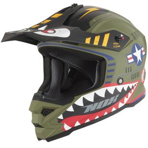 Kask motocrossowy dla dzieci NOX N761 Fly Fighter Khaki-wielokolorowy