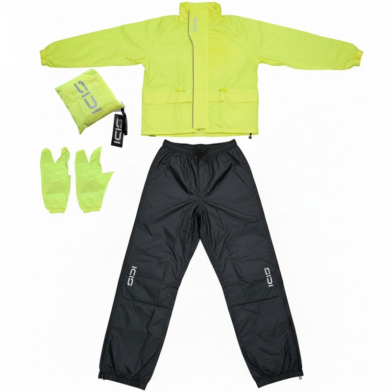 Płaszcz przeciwdeszczowy na motocykl SiDi Tempora fluo żółto-czarny