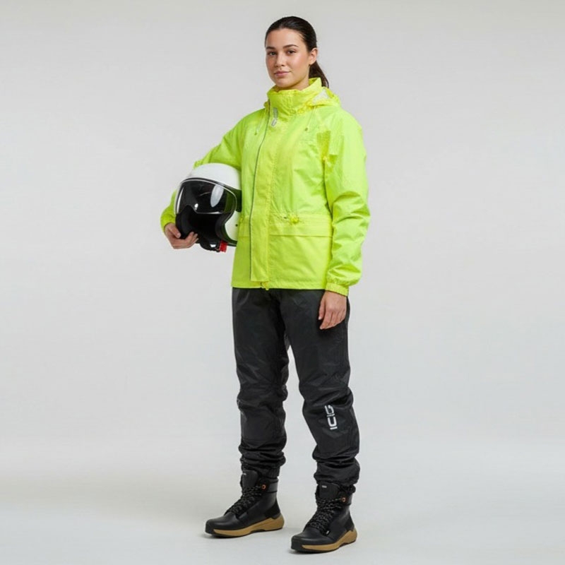 Płaszcz przeciwdeszczowy na motocykl SiDi Tempora fluo żółto-czarny