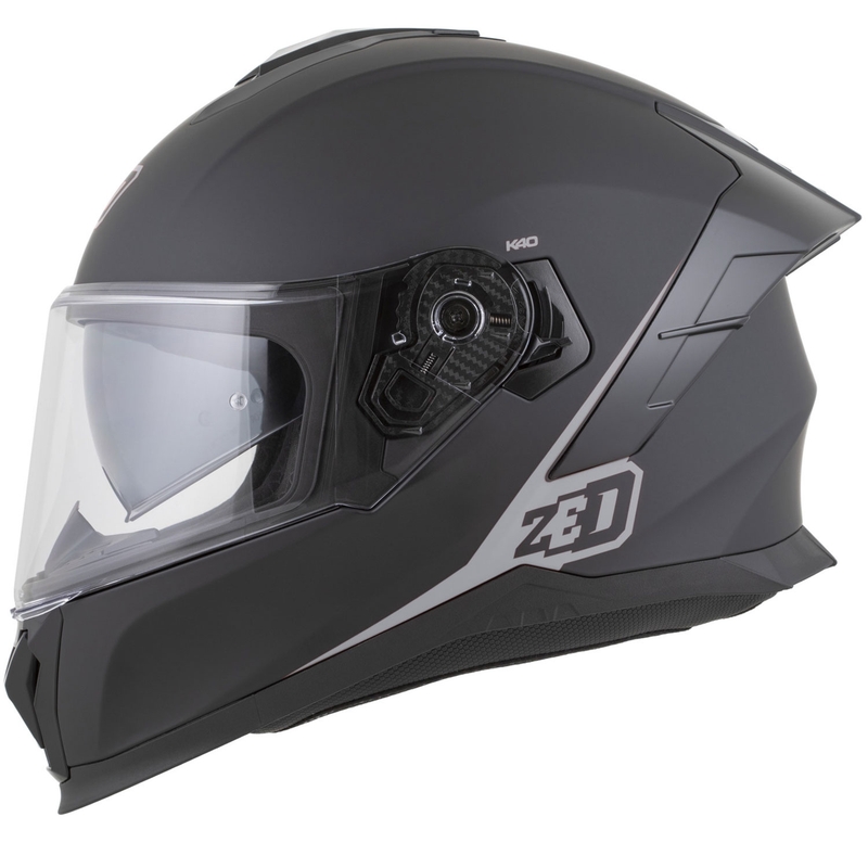 Kask motocyklowy integralny ZED K40 matowo czarny-ciemnoszary