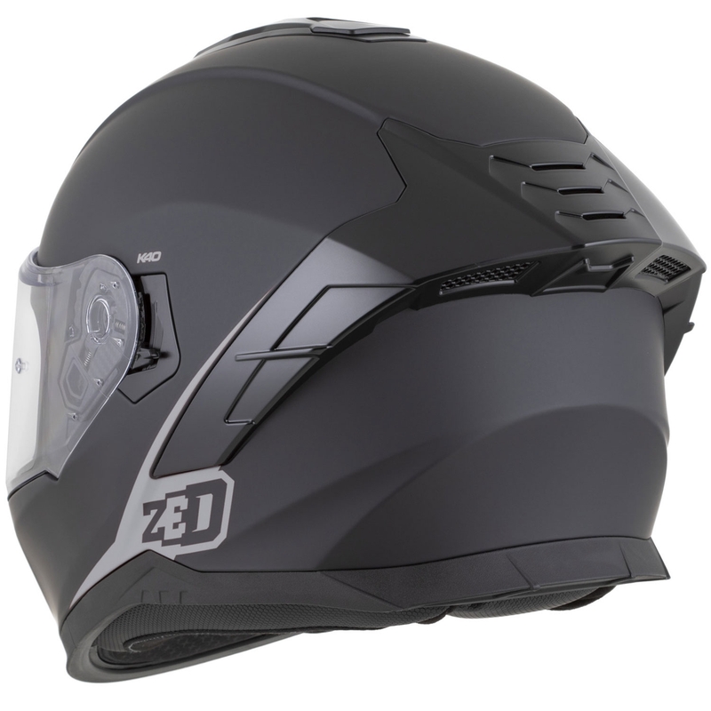 Kask motocyklowy integralny ZED K40 matowo czarny-ciemnoszary