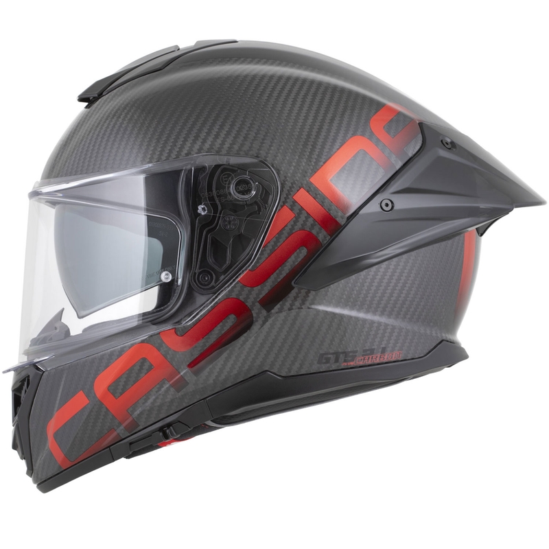 Kask motocyklowy integralny Cassida Integral GTS 2.1 Plus Carbon matowy karbonowo-czerwony