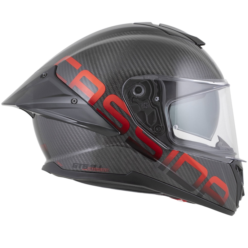 Kask motocyklowy integralny Cassida Integral GTS 2.1 Plus Carbon matowy karbonowo-czerwony
