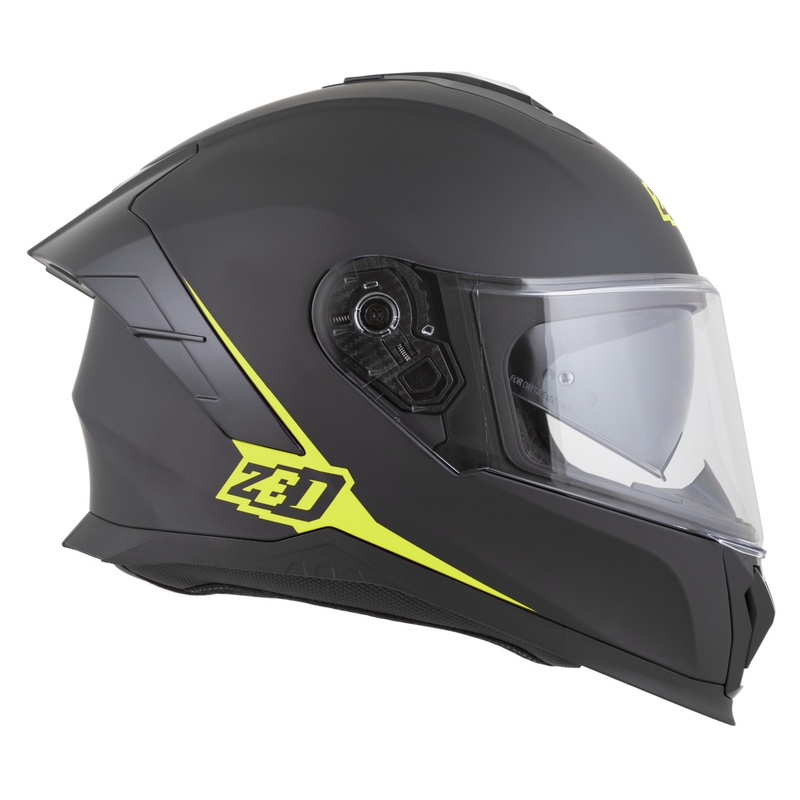 Kask motocyklowy integralny ZED K40 matowy czarno-fluo żółty