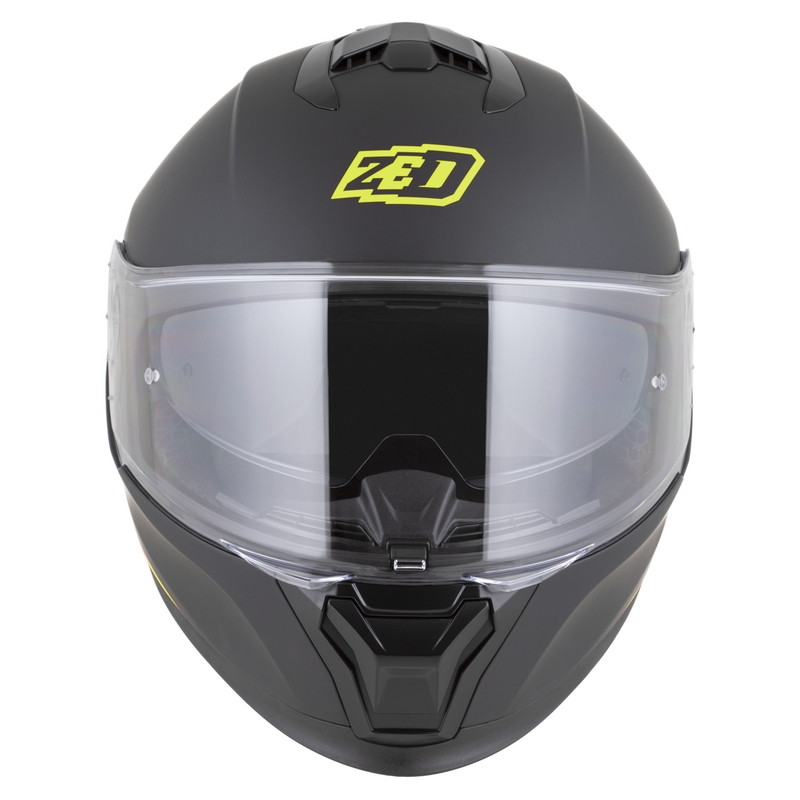 Kask motocyklowy integralny ZED K40 matowy czarno-fluo żółty