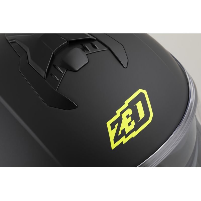 Kask motocyklowy integralny ZED K40 matowy czarno-fluo żółty