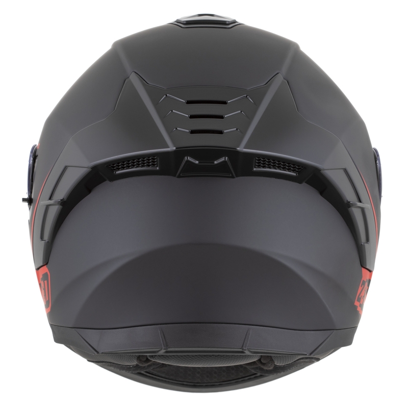 Kask motocyklowy integralny ZED K40 matowy czarno-czerwony