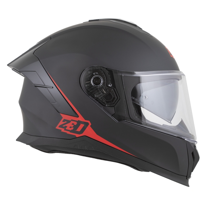 Kask motocyklowy integralny ZED K40 matowy czarno-czerwony