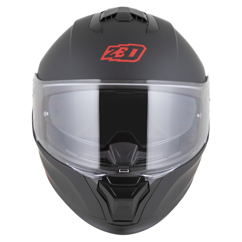 Kask motocyklowy integralny ZED K40 matowy czarno-czerwony