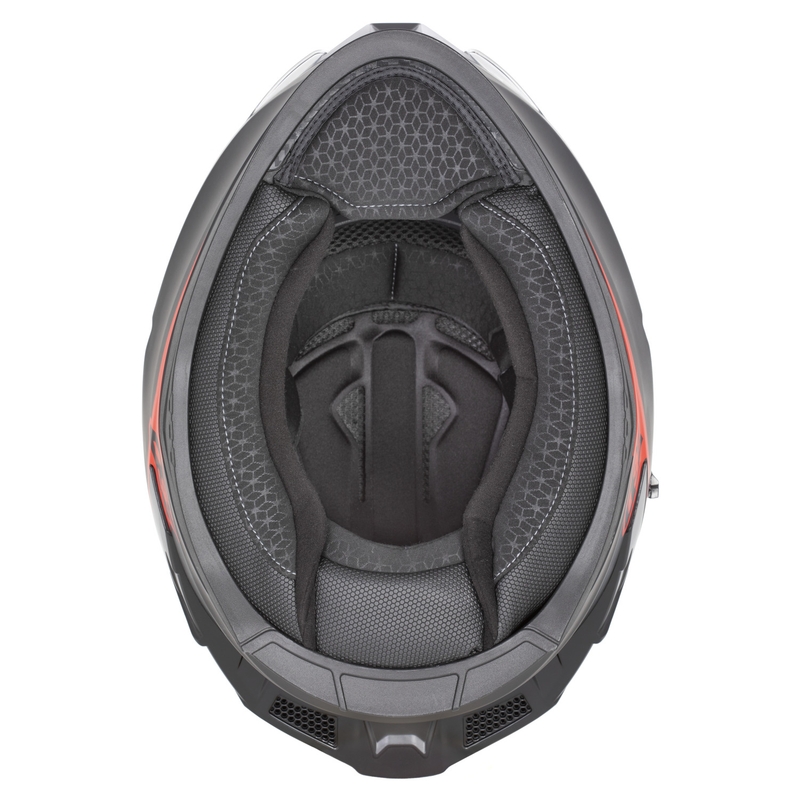 Kask motocyklowy integralny ZED K40 matowy czarno-czerwony