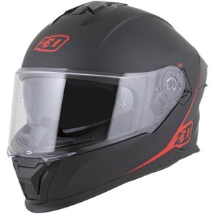Kask motocyklowy integralny ZED K40 matowy czarno-czerwony