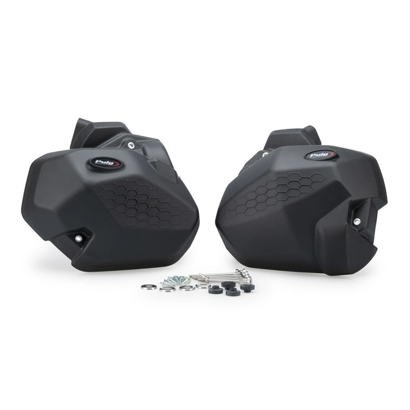 Engine protective covers PUIG black included 2 oil plugs