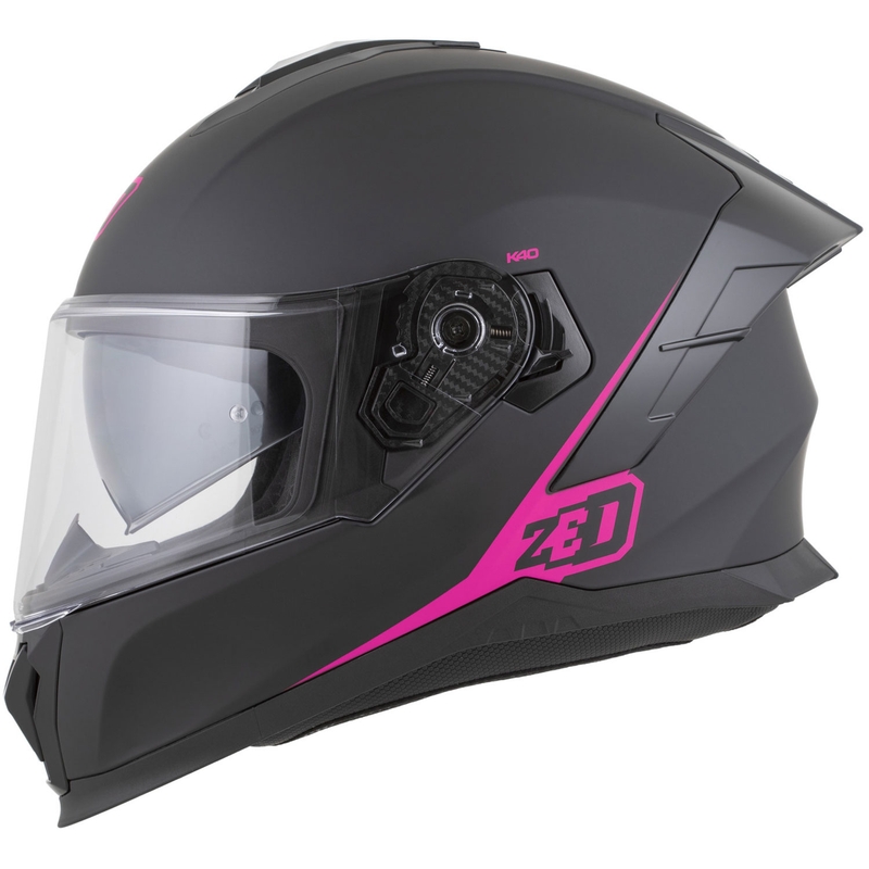 Kask motocyklowy integralny ZED K40 matowy czarno-różowy