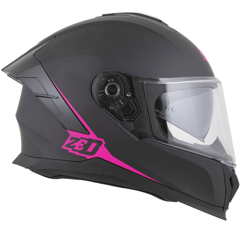 Kask motocyklowy integralny ZED K40 matowy czarno-różowy