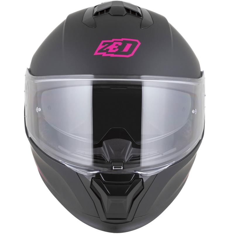 Kask motocyklowy integralny ZED K40 matowy czarno-różowy