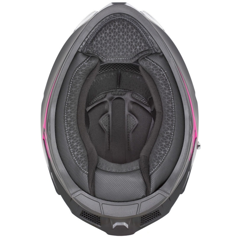 Kask motocyklowy integralny ZED K40 matowy czarno-różowy