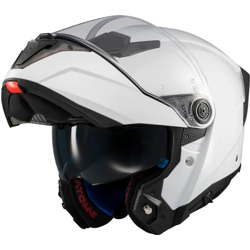 Kask motocyklowy typu flip-up MT Atom 2 SV Pure A0 biały