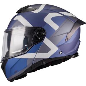 Kask motocyklowy typu flip-up MT Atom 2 SV Dexter C2 matowy niebiesko-szary