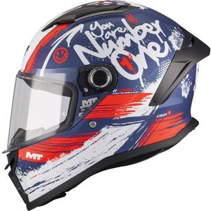 Kask motocyklowy integralny dla dzieci MT Stinger 2 Rocket C17 niebiesko-czerwono-biały