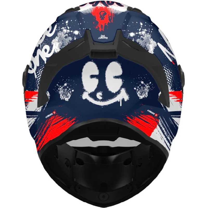 Kask motocyklowy integralny dla dzieci MT Stinger 2 Rocket C17 niebiesko-czerwono-biały