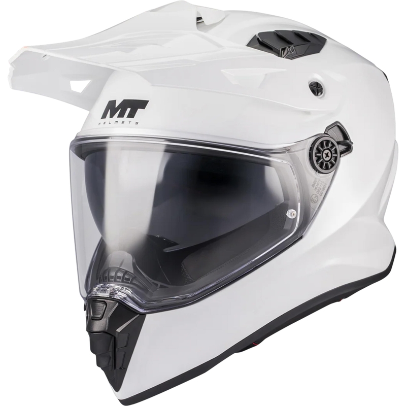 Kask motocyklowy enduro MT Track SV Pure A0 biały
