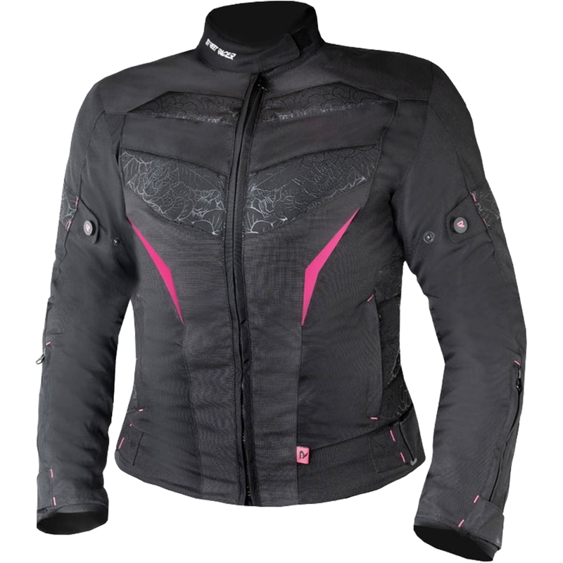 Damska kurtka motocyklowa Street Racer Rose czarno-różowa