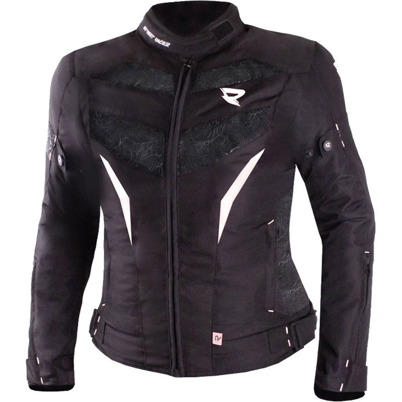 Damska kurtka motocyklowa Street Racer Rose czarno-biała