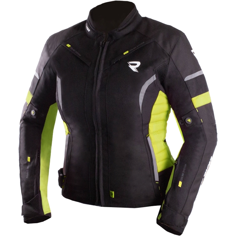 Damska kurtka motocyklowa Street Racer Betty II w kolorze czarno-fluo żółtym