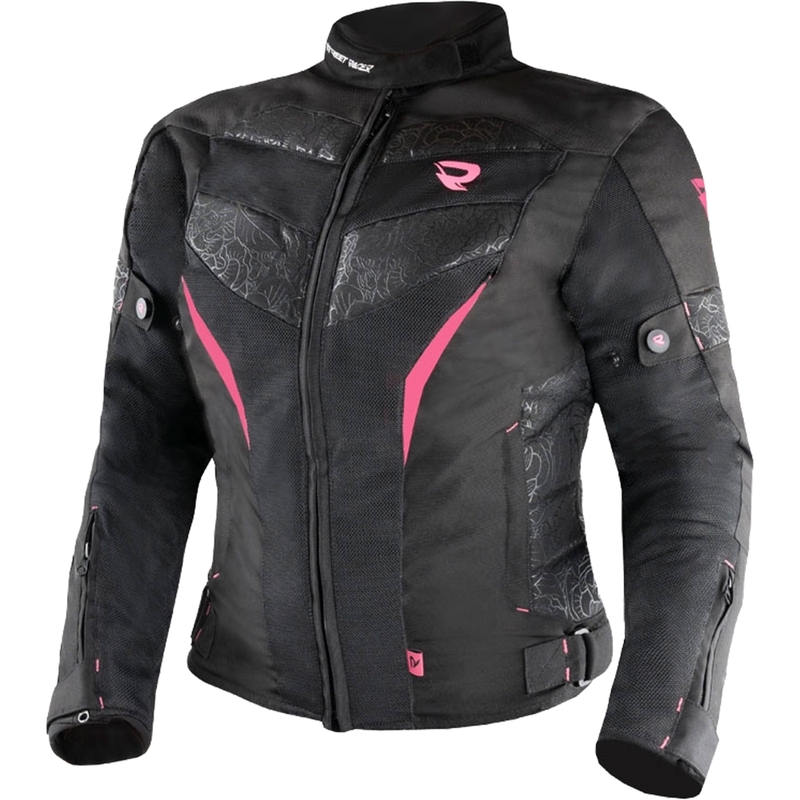 Damska kurtka motocyklowa Street Racer Rose Air czarno-różowa